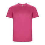 T-shirt tecnica in tessuti riciclati 135 g/m2 Roly Direct Imola color rosa seconda vista