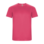 T-shirt tecnica in tessuti riciclati 135 g/m2 Roly Direct Imola color rosa fluorescente seconda vista