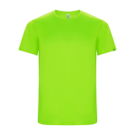 T-shirt tecnica in tessuti riciclati 135 g/m2 Roly Direct Imola color verde fluorescente seconda vista