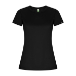 T-shirt tecnica in poliestere riciclato 135 g/m2 Roly Direct Imola color nero seconda vista