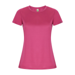 T-shirt tecnica in poliestere riciclato 135 g/m2 Roly Direct Imola color rosa seconda vista