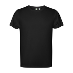 T-shirt tecnica poliestere riciclato 125g/m2 Roly Direct Estoril color nero seconda vista