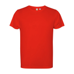 T-shirt tecnica poliestere riciclato 125g/m2 Roly Direct Estoril color rosso seconda vista