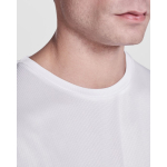 T-shirt tecnica poliestere riciclato 125g/m2 Roly Direct Estoril color bianco vista dettaglio 1