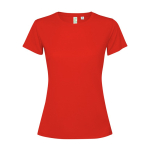 T-shirt tecnica poliestere riciclato 125 g/m2 Roly Direct Estoril color rosso seconda vista