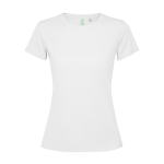 T-shirt tecnica poliestere riciclato 125 g/m2 Roly Direct Estoril color bianco seconda vista