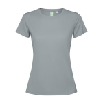 T-shirt tecnica poliestere riciclato 125 g/m2 Roly Direct Estoril color grigio seconda vista