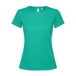 T-shirt tecnica poliestere riciclato 125 g/m2 Roly Direct Estoril color verde smeraldo seconda vista