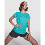 T-shirt tecnica poliestere riciclato 125 g/m2 Roly Direct Estoril color verde smeraldo prima vista d'uso