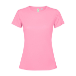 T-shirt tecnica poliestere riciclato 125 g/m2 Roly Direct Estoril color rosa pastello seconda vista