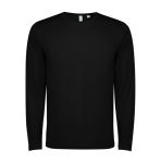 T-shirt tecnica lunga poliestere 125g/m2 Roly Direct Estoril L/S color nero seconda vista