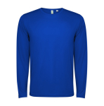 T-shirt tecnica lunga poliestere 125g/m2 Roly Direct Estoril L/S color blu reale seconda vista