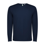 T-shirt tecnica lunga poliestere 125g/m2 Roly Direct Estoril L/S color blu mare seconda vista