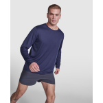 T-shirt tecnica lunga poliestere 125g/m2 Roly Direct Estoril L/S color blu mare prima vista d'uso