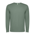 T-shirt tecnica lunga poliestere 125g/m2 Roly Direct Estoril L/S color verde oliva seconda vista