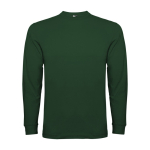 T-shirt lunga cotone polsini costine 165g/m2 Roly Direct Pointer color verde bottiglia seconda vista