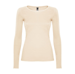 T-shirt donna manica lunga in cotone 160g/m2 Roly Direct Extreme color sabbia seconda vista