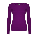T-shirt donna manica lunga in cotone 160g/m2 Roly Direct Extreme color viola seconda vista