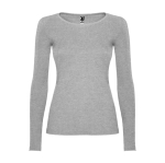 T-shirt donna manica lunga in cotone 160g/m2 Roly Direct Extreme color grigio chiaro seconda vista