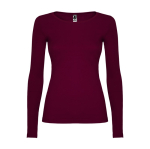 T-shirt donna manica lunga in cotone 160g/m2 Roly Direct Extreme color granata seconda vista