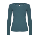 T-shirt donna manica lunga in cotone 160g/m2 Roly Direct Extreme color blu grigiastro seconda vista