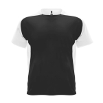 T-shirt tecnica raglan in poliestere 140 g/m2 Roly Direct Bugatti color nero seconda vista