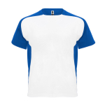 T-shirt tecnica raglan in poliestere 140 g/m2 Roly Direct Bugatti color bianco/blu seconda vista