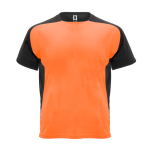 T-shirt tecnica raglan in poliestere 140 g/m2 Roly Direct Bugatti color  arancione fluorescente seconda vista