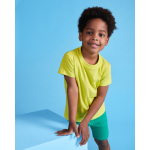 T-shirt a manica corta in cotone 165 g/m2 Roly Direct Dogo Premium color giallo fluorescente seconda vista d'uso