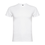 T-shirt in cotone pettinato 180 g/m2 Roly Direct Braco color bianco seconda vista