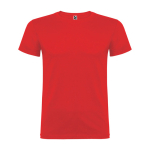 T-shirt in cotone a maglia liscia 155 g/m2 Roly Direct Beagle color rosso seconda vista