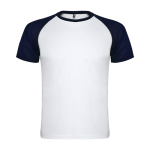 T-shirt sportiva in poliestere 140 g/m2 Roly Direct Indianapolis color bianco seconda vista