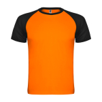T-shirt sportiva in poliestere 140 g/m2 Roly Direct Indianapolis color arancione seconda vista