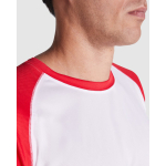 T-shirt sportiva in poliestere 140 g/m2 Roly Direct Indianapolis color tortora vista dettaglio 2