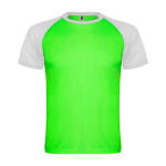 T-shirt sportiva in poliestere 140 g/m2 Roly Direct Indianapolis color verde fluorescente seconda vista