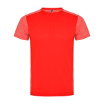 T-shirt tecnica in poliestere 135 g/m2 Roly Direct Zolder color rosso seconda vista