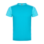 T-shirt tecnica in poliestere 135 g/m2 Roly Direct Zolder color turchese seconda vista