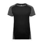T-shirt tecnica da donna in poliestere 135 g/m2 Roly Direct Zolder color nero seconda vista