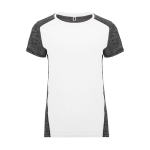 T-shirt tecnica da donna in poliestere 135 g/m2 Roly Direct Zolder color bianco seconda vista