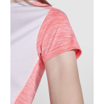 T-shirt tecnica da donna in poliestere 135 g/m2 Roly Direct Zolder color corallo vista dettaglio 2