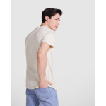 T-shirt in cotone a maniche corte 190 g/m2 Roly Direct Stafford color verde tenue quarta vista d'uso