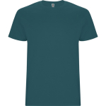 T-shirt in cotone a maniche corte 190 g/m2 Roly Direct Stafford color acquamarina prima vista d'uso