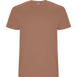 T-shirt in cotone a maniche corte 190 g/m2 Roly Direct Stafford color marrone scuro prima vista d'uso