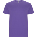 T-shirt in cotone a maniche corte 190 g/m2 Roly Direct Stafford color viola prima vista d'uso