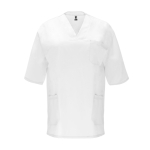 Casacca corta unisex poliestere e cotone 160g/m2 Roly Panacea color bianco seconda vista