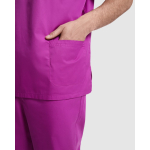 Casacca corta unisex poliestere e cotone 160g/m2 Roly Panacea color viola vista dettaglio 1