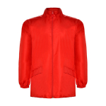 Impermeabile in poliestere e cappuccio 70g/m2 Roly Direct Escocia color rosso seconda vista