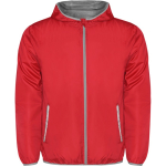 Giacca a vento cappuccio e tasca marsupio 60g/m2 Roly Direct Angelo color rosso seconda vista