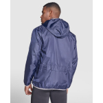 Giacca a vento cappuccio e tasca marsupio 60g/m2 Roly Direct Angelo color blu reale vista dettaglio 3