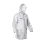 Impermeabile con finiture termosaldate chiusura centrale e cappuccio vista principale